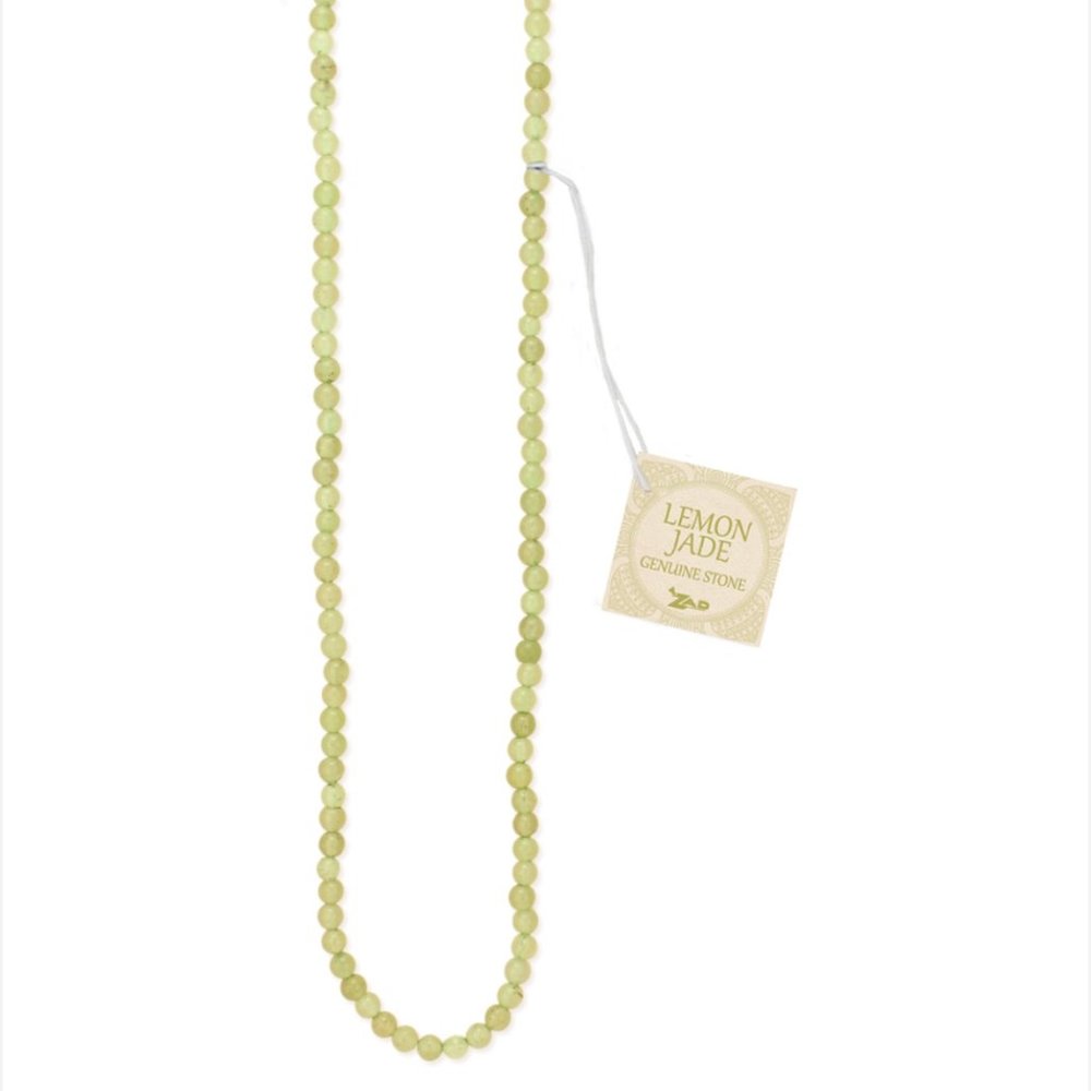 NEW! Genuine Lemon Jade Stone Necklace